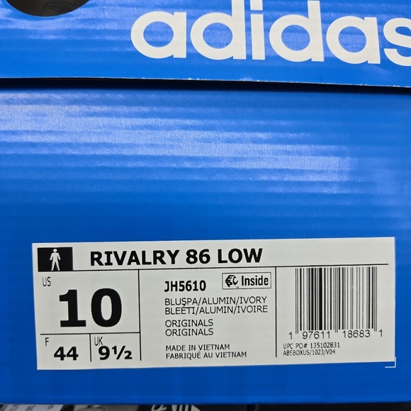 New adidas Rivalry 86 Low 'Alumina Blue Spark' Men's Shoes Size 10 - Picture 9 of 9